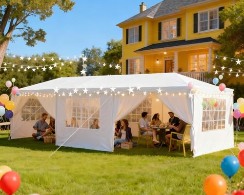 10x30 Outdoor Canopy Party Tent, Heavy Duty Metal Frame...