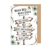 Edition Seidel Premium Glückwunschkarte zum Abschied mit Umschlag. Karte Grußkarte Spruch Sprüche Abschied Ruhestand Jobwechsel Arbeit Wegweiser Liebe Kollegen Mann Frau (AS176 SW026)