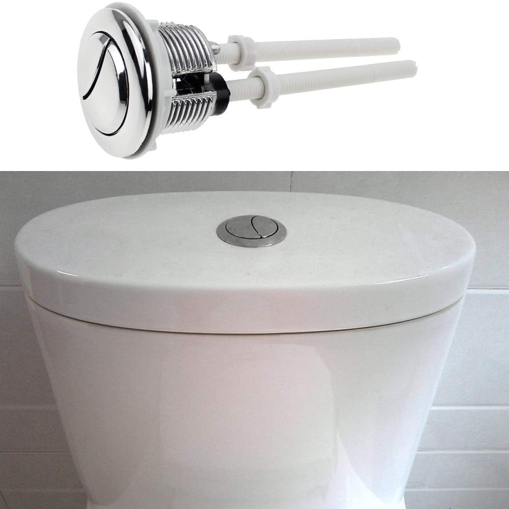 2 Pezzi Pulsante Di Scarico Nero Di Ricambio Pulsante Di Scarico Dell Del Water Pulsante Di Scarico Rotondo A Doppio Pulsante Da 38 Mm Per La Riparazione Del Serbatoio Dellacqua Del Bagno 87770412
