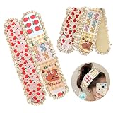 Broken Hair Magic Bangs Hair Sticker,Lovely Bangs Fixed Magic Hair Patch,Wide Headbands for Women,Knitted Lace Hair Accessories,9.8 Inches,2 Pieces