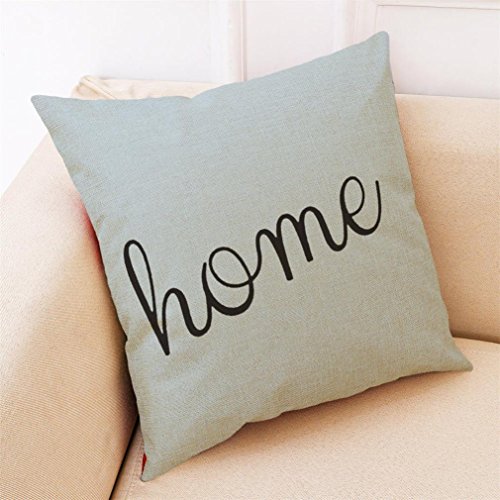 LAVANY Pillow Cases, Pillow Covers Simple Geometric with Words Printed Pillowcases Cushion Home Sofa Car Decorative (H)