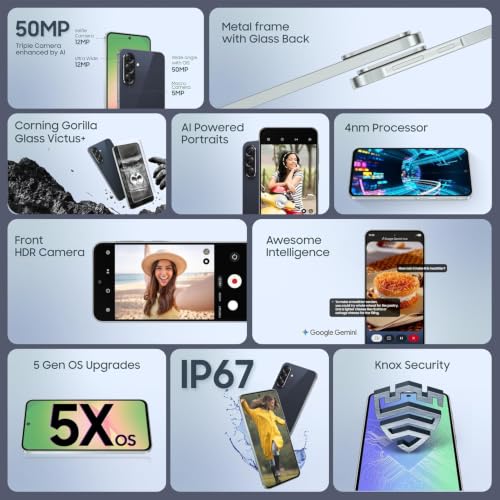 Image of Samsung Galaxy A56 5G (Awesome Midnight Blue, 8GB, 256GB) with Other Offers