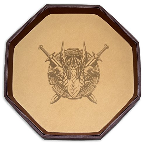 Odin's Battlefield 11.5 Inch Octagon D&D Dice Tray, an Epic Rolling Surface for Dungeons & Dragons