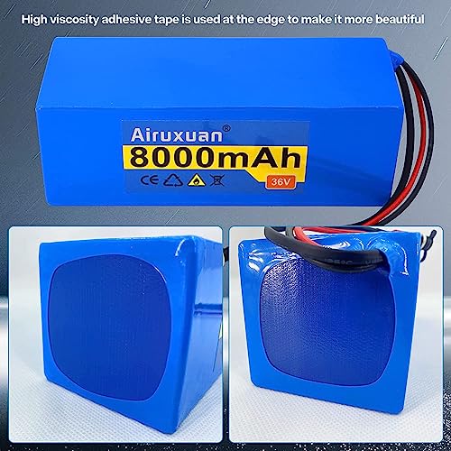 Image of 36V Ebike Battery 8Ah 36V Lithium Battery with 2A Charger, T-Plug, XT60 Connector and BMS for 250-1000W Electric Bicycles Motor /Ebike Kit