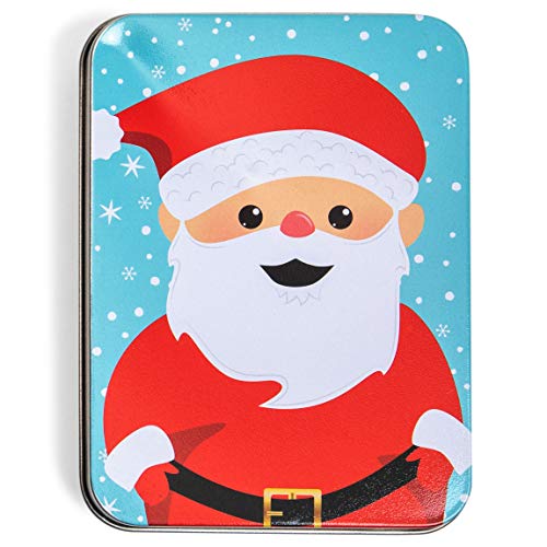 Metal Gift Card Tin Boxes and Lids for Christmas Presents (4.5 x 3.3 In, 6 Pack)