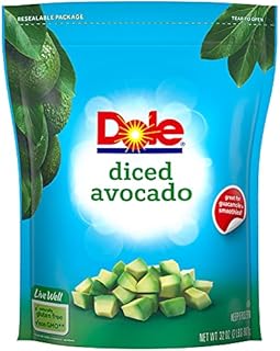 Dole Frozen Diced Avocado, Naturally Gluten Free Fruit, Great for Smoothies & Guacamole, 2 lb Stand Up Resealable Bag