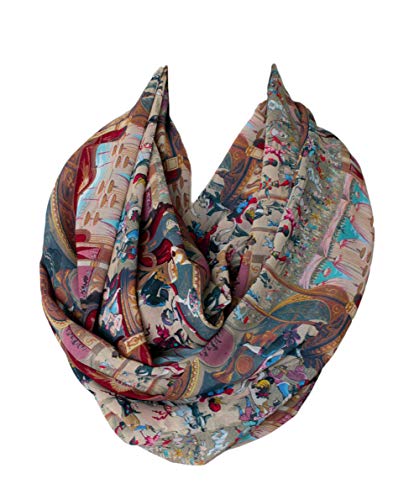 Etwoa Opera Theater Pattern Infinity Circle Scarf2