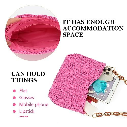 GOKTOW Straw Purse Bag,Woven Handbag,Summer Purse,Raffia Tote CrossBag for Beach Summer Travel3