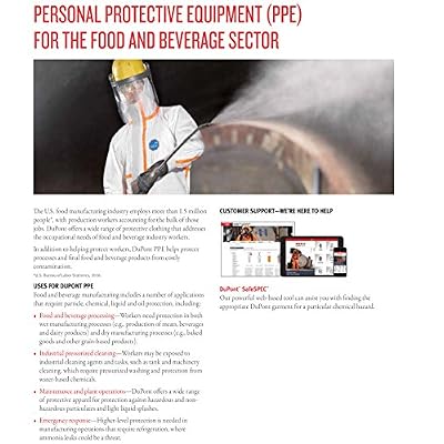 DuPont ProShield 10 PB120S Disposable Protective Coverall with Serged Seams, Open Cuff and Ankles, Blue, Large (Pack of 25)