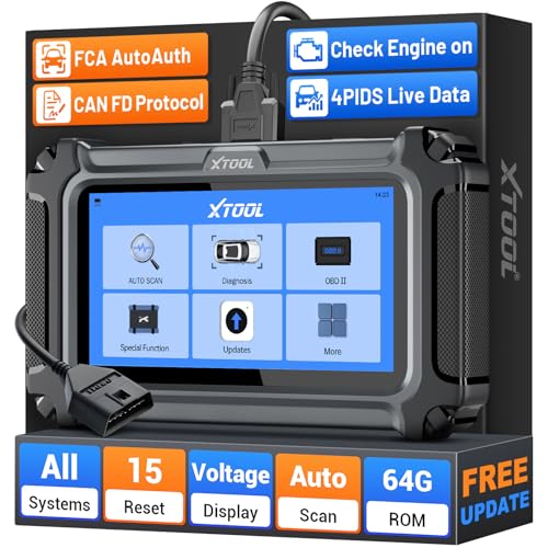 XTOOL D6 OBD2 Scanner Diagnostic Tool with Lifetime Free Updates: 2026 Full System Scan Tool with 15 Resets, Crank Sensor/Throttle Relearn, EPB, Oil Reset, ABS Bleed, FCA & CAN FD, Upgrade of D5S