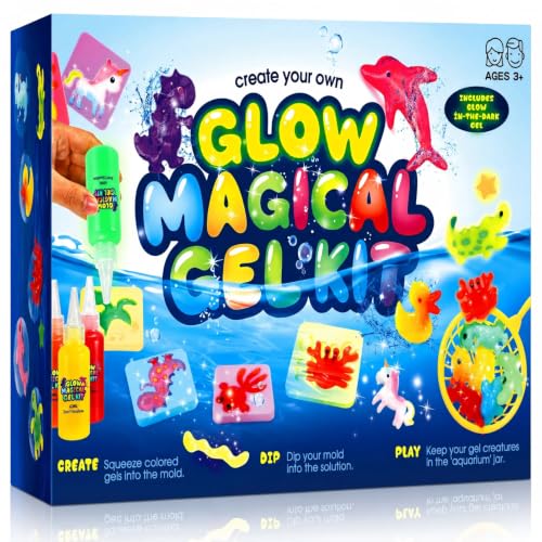 Magique Aqua Gelz Set, Jouet Fille Garçon 4 5 6 7 8 9 10 Ans Magic Water Gelz Loisir Creatif Enfant Cadeau Fille Garcon 5 6 7 8 9 Ans Anniversaire Activité Manuelle Enfant 4-12 Ans Jeux d'eau Enfant