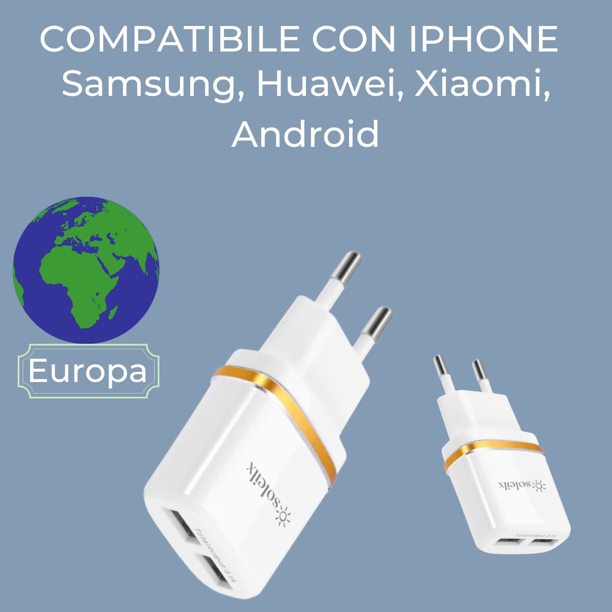 Living Now USB Caricatore Da Parete 5V 2A Doppia USB - Adattatore - Foto 5