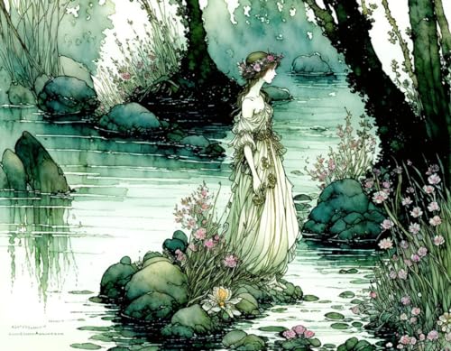 Toile Pretty by the Waters Edge 58 x 90 cm impression d'art haute définition