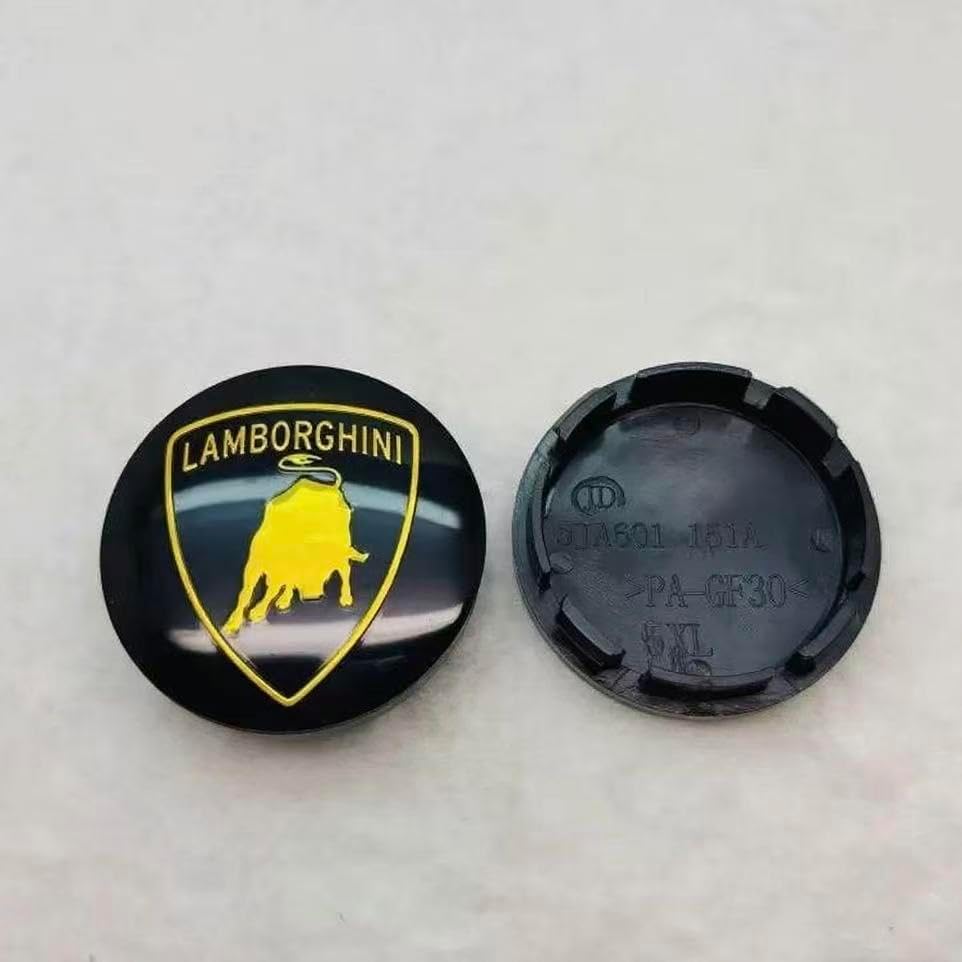 4個ホイールカバー適合ランボルギーニ・ウラカンEVO RWD,60mmホイールセンターキャップ 車のホイール センター ハブ キャッ
