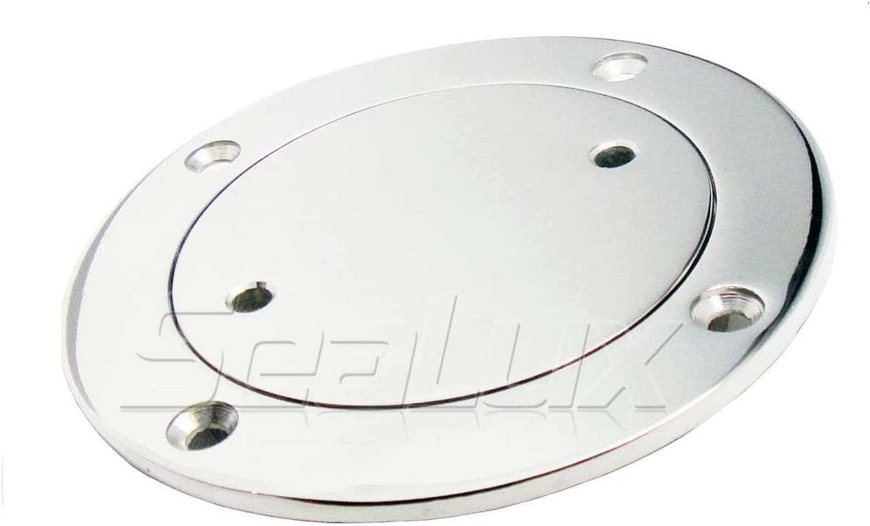 SeaLux Marine Heavy Duty 316 Stainless Steel Deck Plate for Cowl Vent, Dorade Box Vent,