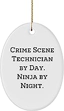 Crime Scene Technician Oval Ornament, Christmas Unique Gift for Crime Scene Technician by Day. Ninja by Night., Oval Ornam...