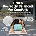 Retrospec Retrospec Sequoia Rectangular Yoga Bolster Pillow - Meditation Cushion for Yoga Practices - Includes Machine Washable 100% Cotton Cover & Durable Carry Handle - Image 5