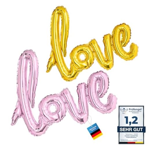 Globo Love - Globo decorativo para bodas, 73 cm, color rosa, rosa, decoración de fiesta