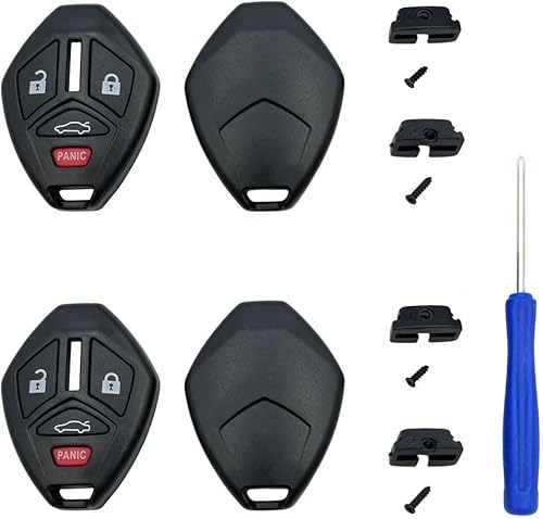 Miniatura 9 de Funda de repuesto para mando a distancia sin llave para Mitsubishi Eclipse Endeavor Galant Lancer Outlander (3 botones paquete 1)