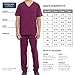 Infinity Cherokee V- Neck Men's Scrub Top with Rib Knit Back Panels with 3 Pockets and 360 Stretch CK900A, L, Ciel