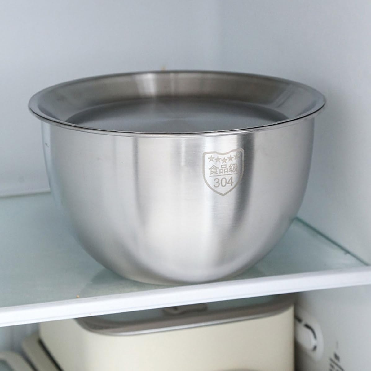 Juego de Colador y Tazón de Acero Inoxidable Plata para Verduras y Huevos | Base Plana, Diseño Antideslizante, Uso Doméstico, Práctico y Multifuncional