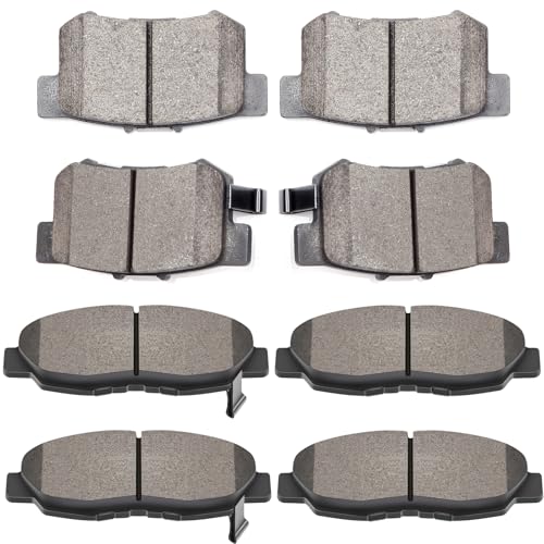 Image of Ceramic Pads Kits, D764 D537 SCITOO 8pcs Front Rear Brakes Pads Set Fit For Acura CL 1997-1999,For Acura EL 2001-2005,For Honda Civic 2002-2003 200-2011,For Honda For Accord 1991-2002