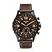 Produktbild Fossil Q Herren-Smartwatch Nate, Edelstahl und Leder, Hybrid, Farbe: Schwarz, Braun, Modell: FTW1159