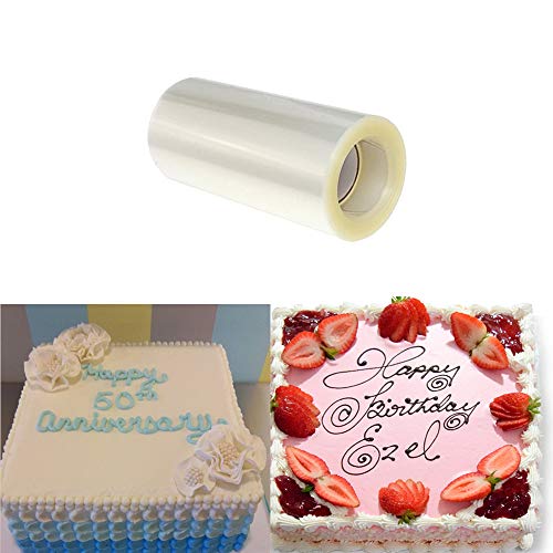 Acetate Strips Acetate Sheets Cake Collars Transparent Acetate Sheets Clear Mousse Cake Acetate Roll Baking Paper Sheets For Craft Cake Decorating Chocolate Mousse Baking Paper Sheets (4.7 x 394inch)