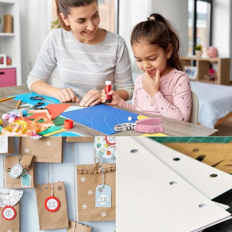 Lochzange Papier, Einzellocher, Lochzange Basteln, Ein Loch Locher, Einzellochstanze, für Tags, DIY Handwerk, Home Office Schulbedarf (Lila)