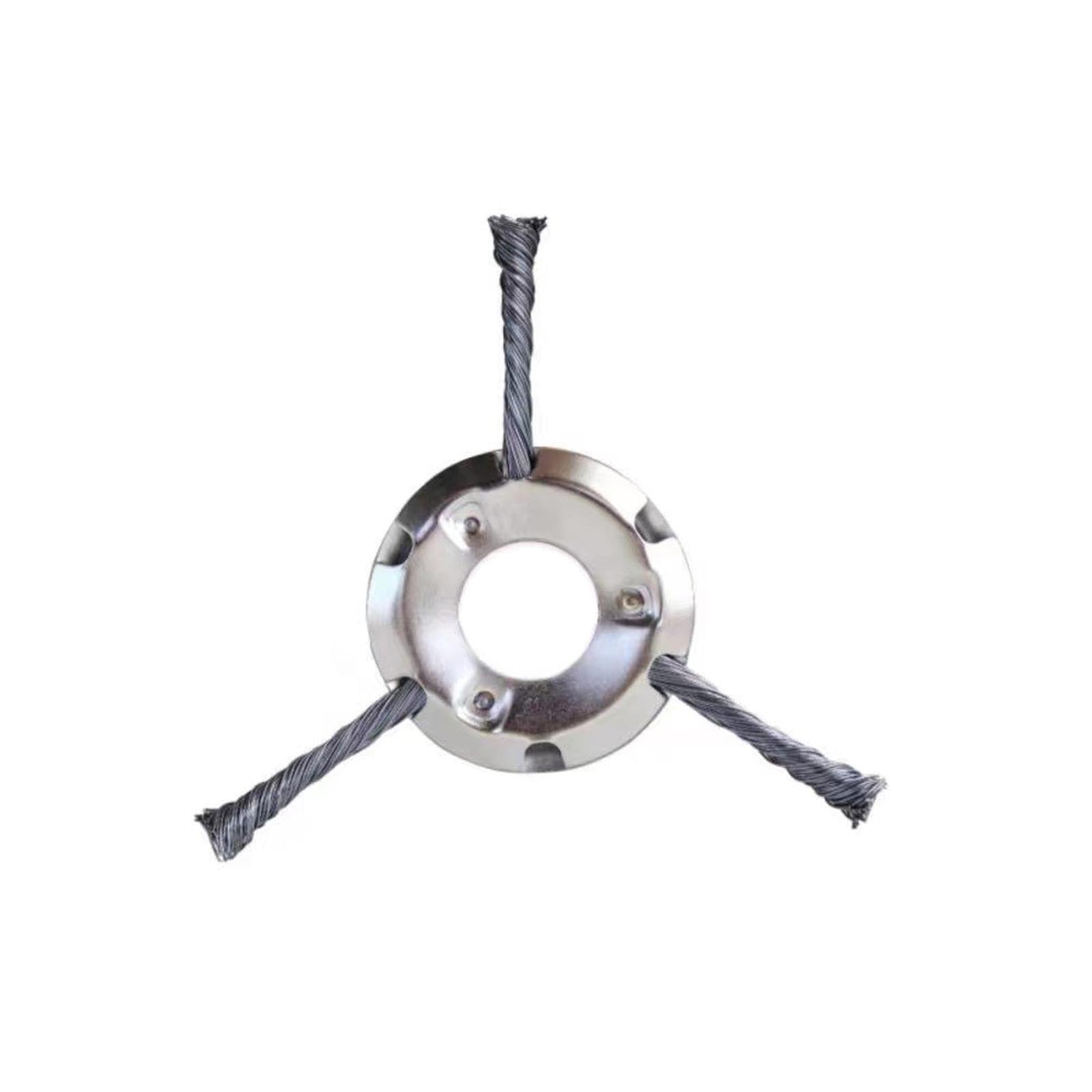 Steel Wire Grass Trimmer Head Brush Cutter Strimmer Wheel Gasoline Lawn Mower Attachment for Garden, Yard, Sidewalk(3 Head)