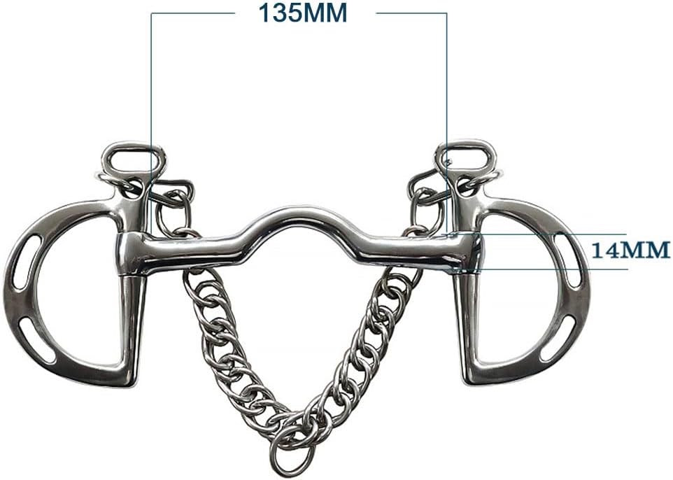 Low Port Kimberwick Horse Bit, Stainless Steel Kimberwicke Bit with Low Port Mouth Roller