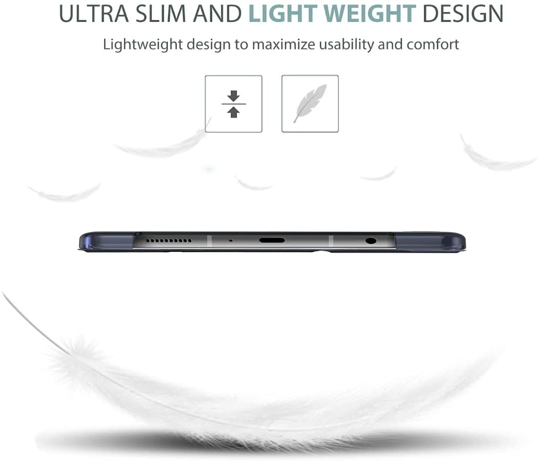 ProElite Smart Flip Case Cover for Samsung Galaxy Tab A7 Lite 8.7" SM-T220/225 Translucent Back with Stylus Pen, Dark Blue — Amazon image 6