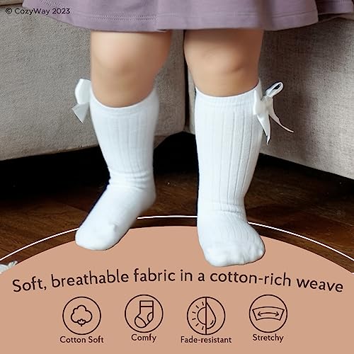 Cozyway FBA-5JIXIWAA-3-12M Ruffled Baby Knee High Socks thumb #3