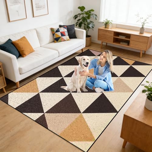 Alfombra larga de pelo corto ideal para decorar una entrada moderna y cocina transitable suave 8