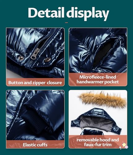 Image of CREATMO US Boy's Water Resistant Winter Coats Warm Fleece Lined Outwear Windbreaker Ski Jacket