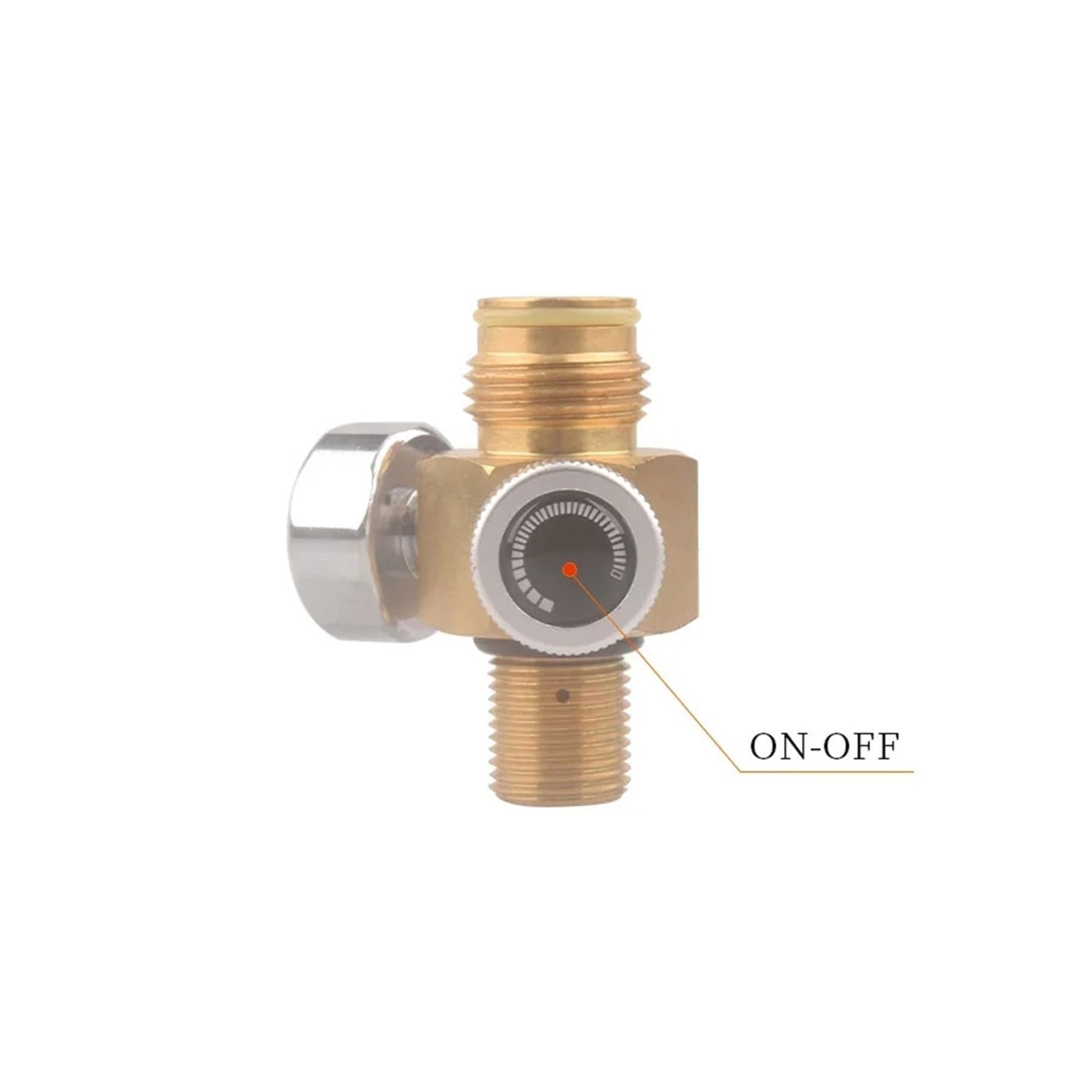 Adaptador de llenado de Recarga de Cilindro de Tanque de Aire, Accesorio de válvula de Suministro de Recarga de Co2 (Size : M18-1.5)