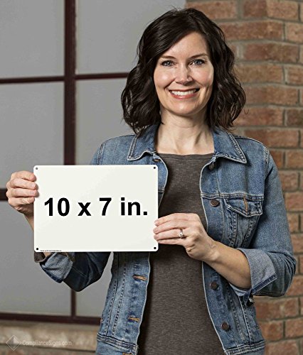 Caution Room Protected by Fm200 in Case of Fire OSHA Safety Sign, 10x7 inch Plastic for Fire Safety/Equipment by ComplianceSigns