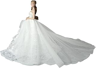 Fashion Princess Wedding Dress Party Gown Clothes for 11.5inch Doll Fishtail Dresses 1:6 Dolls Accessories (Style B)