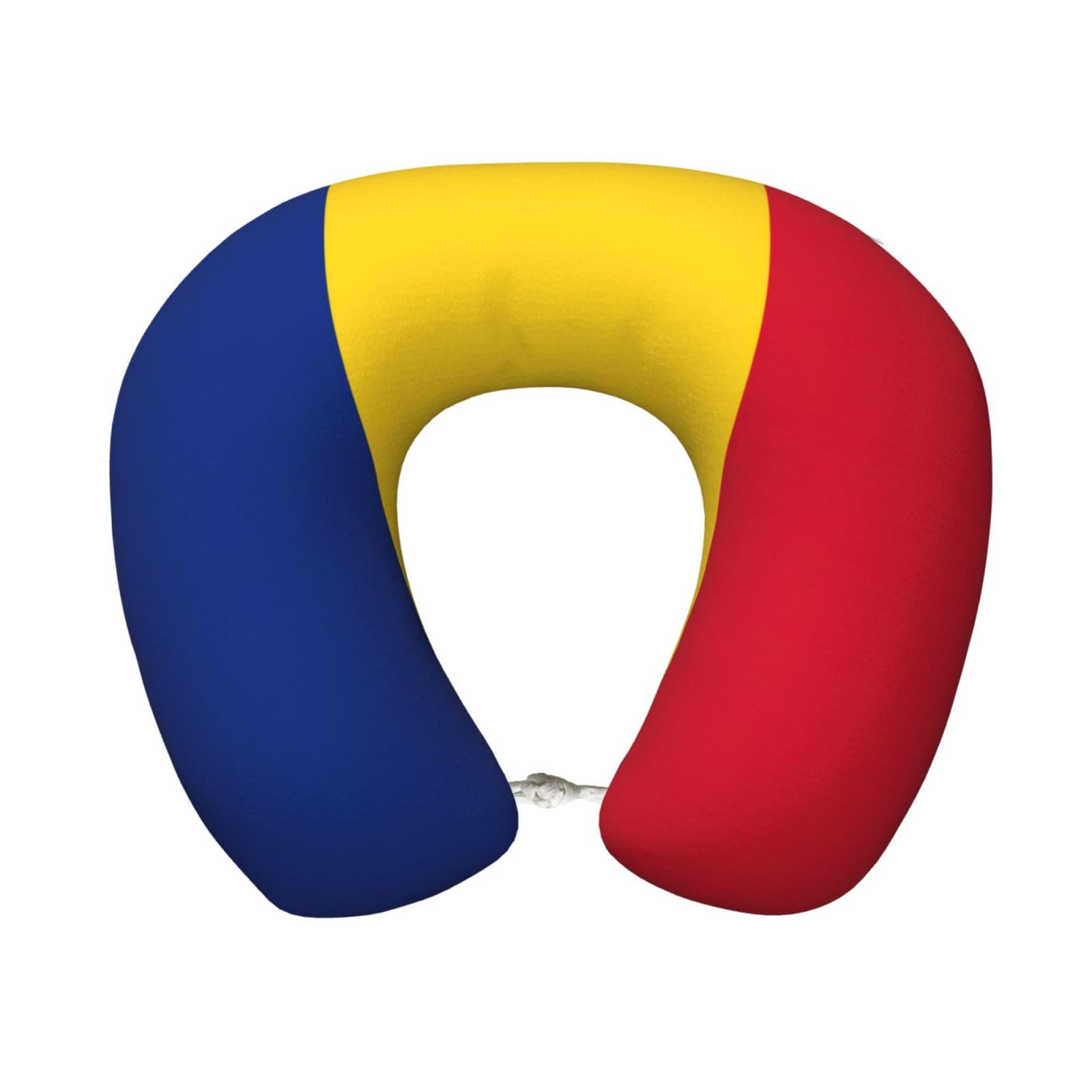 peiyeety Flag of Romania Print Custom U-Shaped Pillow,Memory Foam Cervical Neck Travel Pillow,for Home,Camping,Travelling
