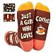 Zmart Coffee Socks for Women - Funny Novelty Gifts for Coffee Lovers, Drink Stocking Stuffers