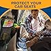 KangoKids Car Seat Protector (2Pk)– XLarge, Heavy Duty Kick Mats – Waterproof & Sag Proof Back Seat Protector to Protect Upholstery from Dirt – Car Seat Back Protector with Reinforced Storage Pockets