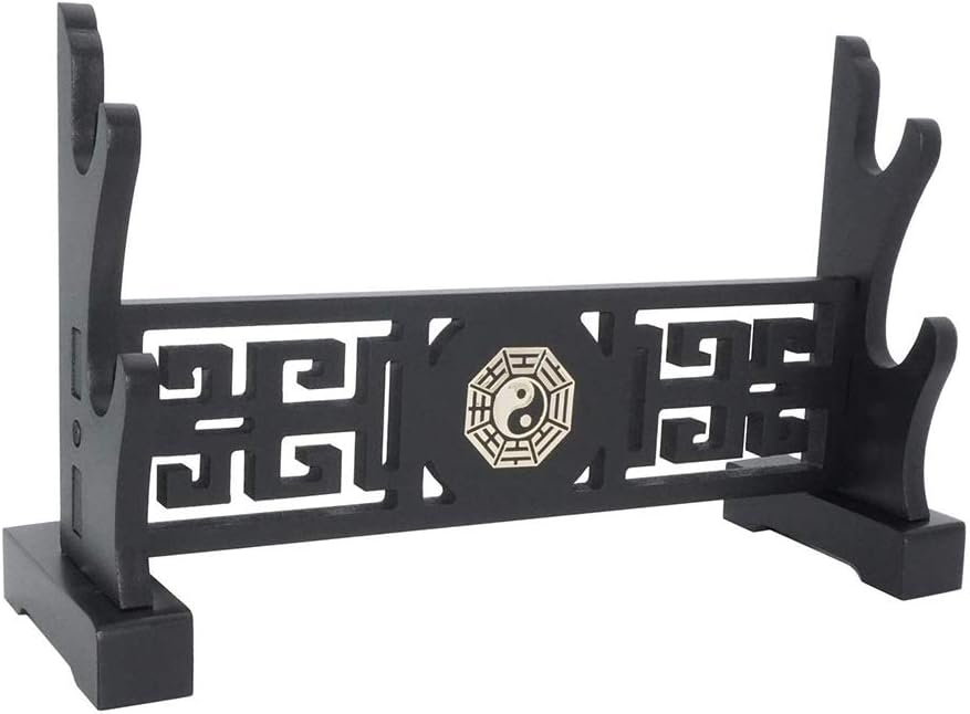 Sword Stand Weapon Display Stand Katana Medieval Tai Chi Bagua Style- 2-Tier