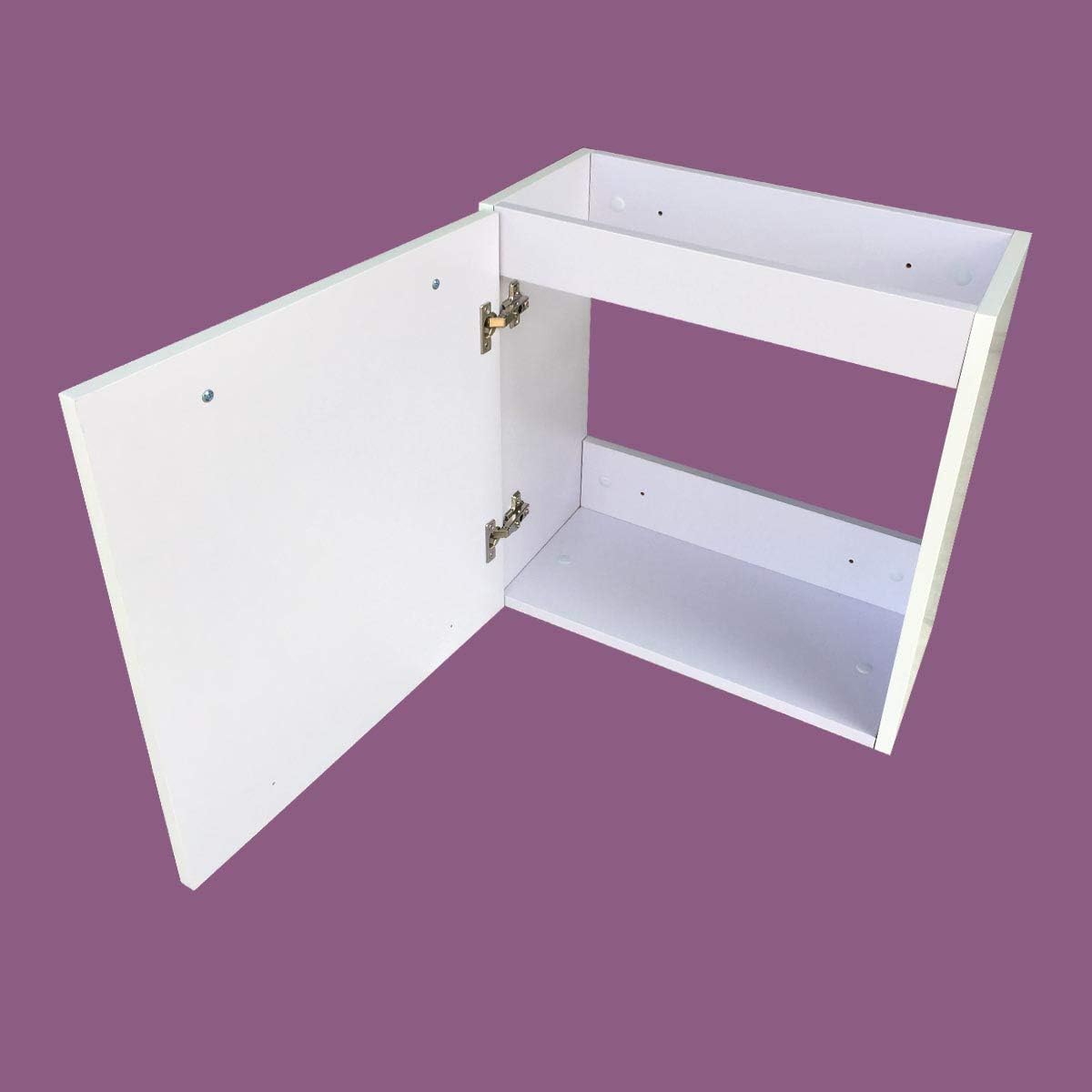 Dandi Wall Mount Cabinet Vanity Sink with Faucet and Towel Bar, White, 17.75 in, 2-Pack