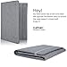 Kaitiaki Folio Cover Compatible with Rocketbook Fusion, Everlast, Wave, Multi Organizer with Pen Loop, Zipper Pocket, Business Card Holder, Waterproof Fabric, Executive Size, Gray