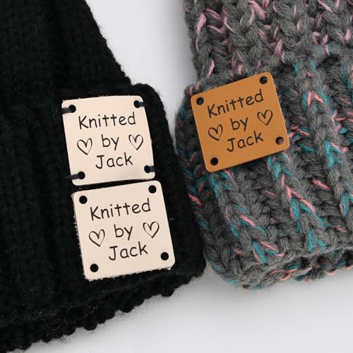 Étiquettes personnalisées en cuir pour création fait main | Lot de 25