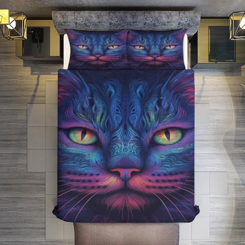 Parure de lit chat 3D pour transformer votre chambre en cocon cosy king - 3