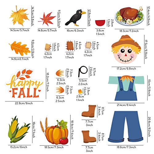 Set de 21 imanes decorativos de otoño para refrigerador miniatura 2