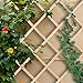 Relaxdays Rankgitter ausziehbar, 3er Set, 180x90 cm, Holz, Rankhilfe Kletterpflanzen, Holzgitter Wand, Spalier, Natur