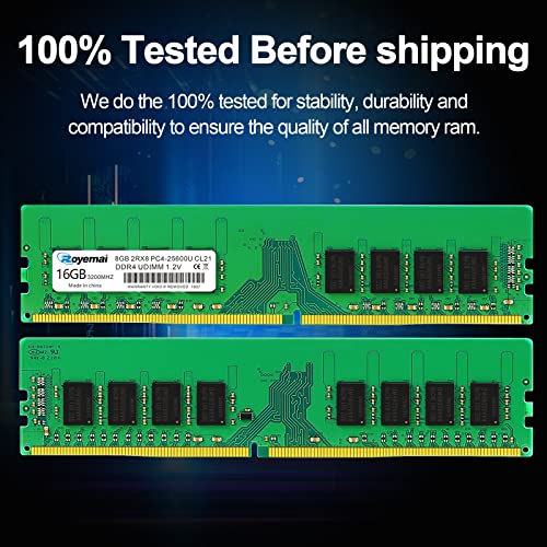 Image of PC4-25600 DDR4 3200 16GB (1x16GB) RAM PC4 25600U 3200MHZ 2Rx8 288-pin 1.2v 16G Memory Upgrade for Desktop