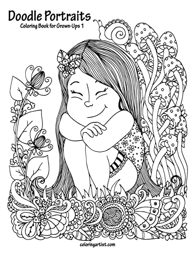 Doodle Portraits Coloring Book for Grown-Ups 1